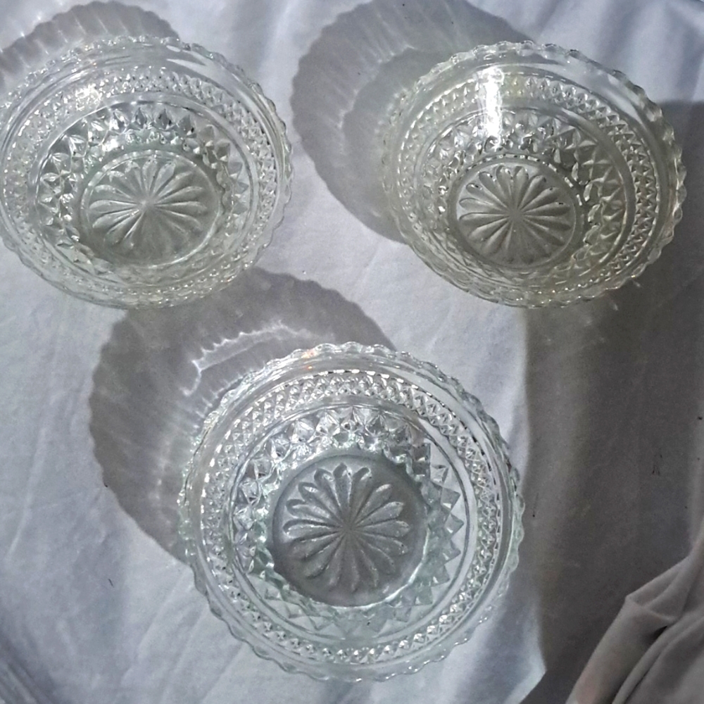 Lot of 3 vintage Wexford candy dishes
